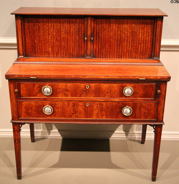 Tambour desk (1793-8) attrib. to John Seymour & Thomas Seymour of Boston at National Gallery of Art. Washington, DC.