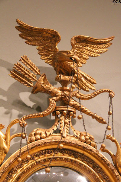 Detail of eagle atop girandole mirror (1810-25) from New York at National Gallery of Art. Washington, DC.