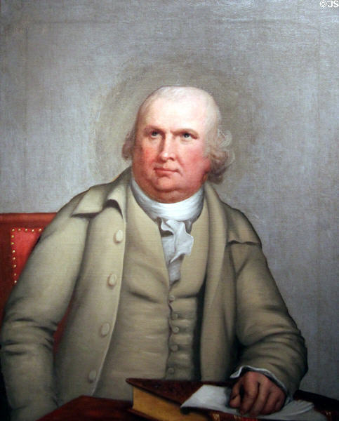 Robert Morris, Revolutionary leader painting (c1785) by Robert Edge Pine at National Portrait Gallery. Washington, DC.
