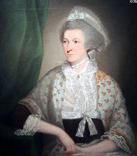Abigail Smith Adams, wife of John Adams painting (c1795) by unknown at National Portrait Gallery. Washington, DC.