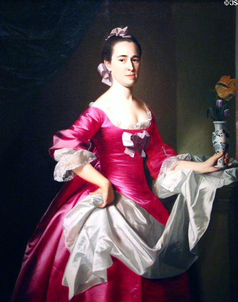Mrs. George Watson, wife of Boston merchant painting (1765) by John Singleton Copley at Smithsonian American Art Museum. Washington, DC.
