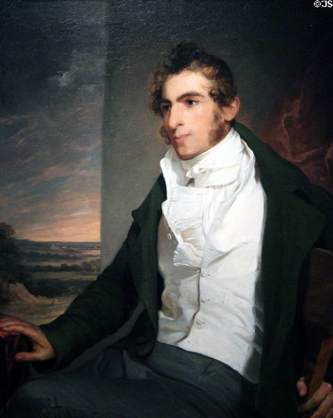 Daniel La Motte portrait (1812-3) by Thomas Sully at Smithsonian American Art Museum. Washington, DC.