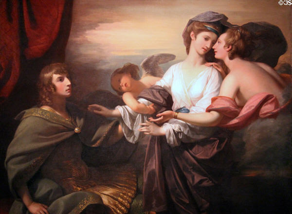 Helen Brought to Paris painting (1776) by Benjamin West at Smithsonian American Art Museum. Washington, DC.