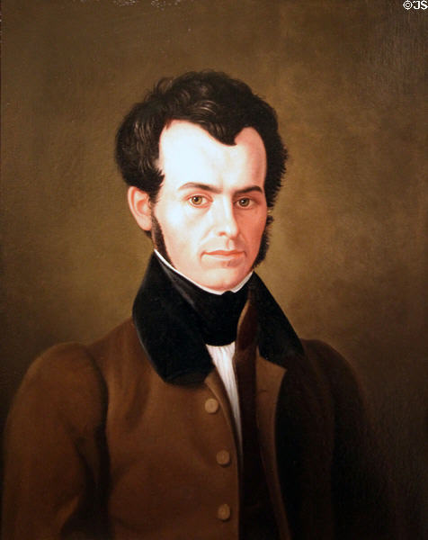 John Greenleaf Whittier, poet & abolitionist portrait (1833) by Robert Peckman at National Portrait Gallery. Washington, DC.