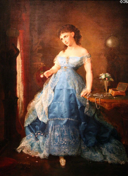 We Both Must Fade (Mrs. Fithian) painting (1869) by Lilly Martin Spencer at Smithsonian American Art Museum. Washington, DC.