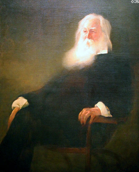 Walt Whitman, author portrait (1889) by John White Alexander at National Portrait Gallery. Washington, DC.