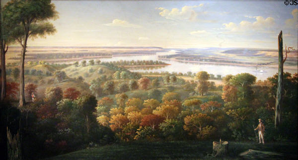 On the Ohio River painting (1840) by unknown at Smithsonian American Art Museum. Washington, DC.