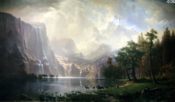 Among the Sierra Nevada, California painting (1868) by Albert Bierstadt at Smithsonian American Art Museum. Washington, DC.