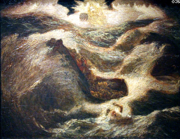 Jonah painting (1888-95) by Albert Pinkham Ryder at Smithsonian American Art Museum. Washington, DC.