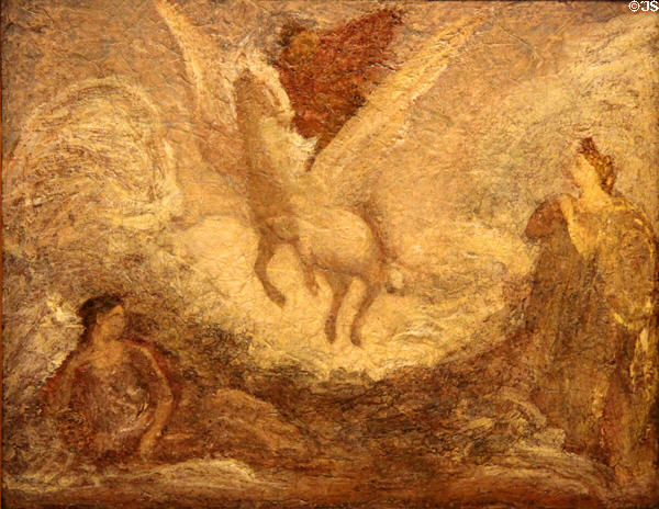 Pegasus Departing painting (1901) by Albert Pinkham Ryder at Smithsonian American Art Museum. Washington, DC.
