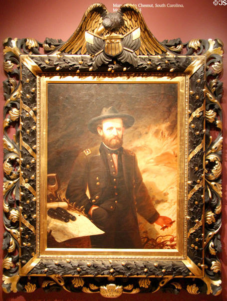 General Ulysses S. Grant portrait with carved frame (1865) by Ole Peter Hansen Balling at National Portrait Gallery. Washington, DC.