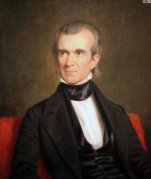 James K. Polk portrait (1846) by George P.A. Healy at National Portrait Gallery. Washington, DC.