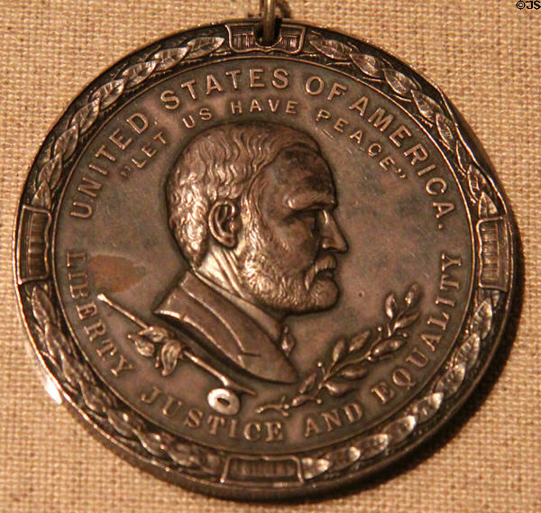 Ulysses S. Grant silver medal (1871) by Anthony C. Paquet at National Portrait Gallery. Washington, DC.