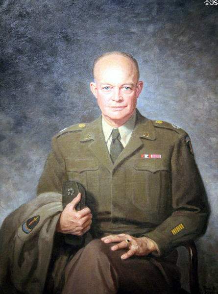 Dwight David Eisenhower portrait (1947) by Thomas E. Stephens at National Portrait Gallery. Washington, DC.