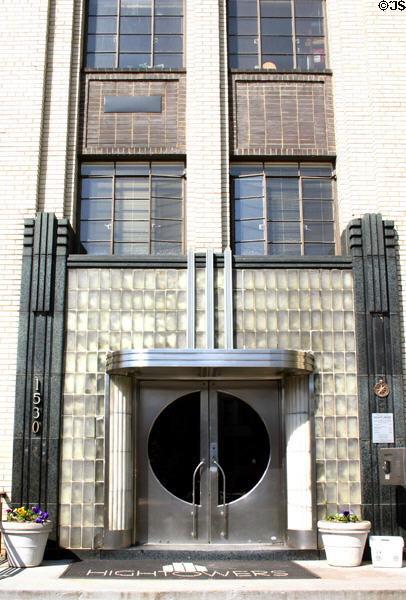 Hightowers door detail. Washington, DC. Style: Art Moderne.