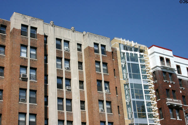 Apartments in Art Deco, modern infill & Italianate styles (1610-6 16th St. NW). Washington, DC.