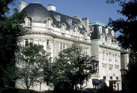 Pakistan Embassy or Moran House (1908) (2315 Massachusetts Ave.). Washington, DC. Architect: George Oakley Totten Jr..