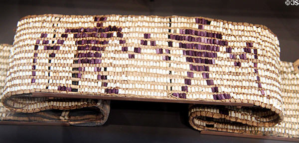 Wendat (Huron) wampum belt (1600-50) from Ontario, Canada at National Museum of the American Indian. Washington, DC.