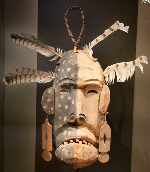 Yup'ik mask (c1905) from Kuskokwim River, AK at National Museum of the American Indian. Washington, DC.