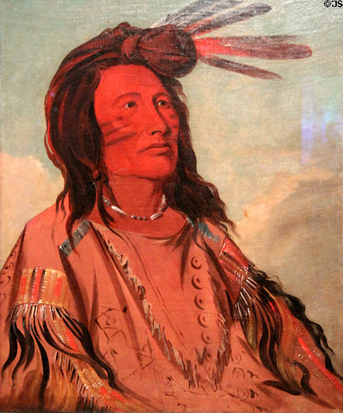 Portrait of Tchan-Dee, Oglala Chief (1832) by George Catlin at National Museum of the American Indian. Washington, DC.