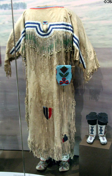 Woman's beaded dress (c1890) at National Museum of the American Indian. Washington, DC.