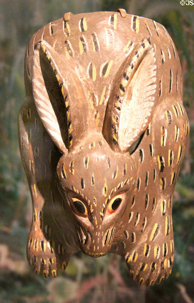 Rabbit mask (c1950) from Nahua peoples of Mexico at National Museum of the American Indian. Washington, DC.