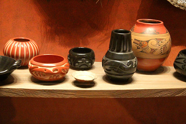 Collection of Santa Clara, NM pottery at National Museum of the American Indian. Washington, DC.