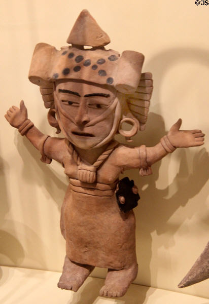 Ceramic figure (400 BCE-500 CE) from Las Remojadas, Veracruz, Mexico at National Museum of the American Indian. Washington, DC.