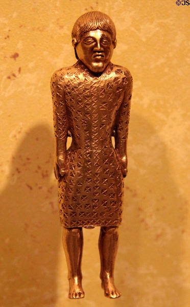 Gallo-Roman gold statuette of a man (late 4th- early 5thC) at Dumbarton Oaks Museum. Washington, DC.