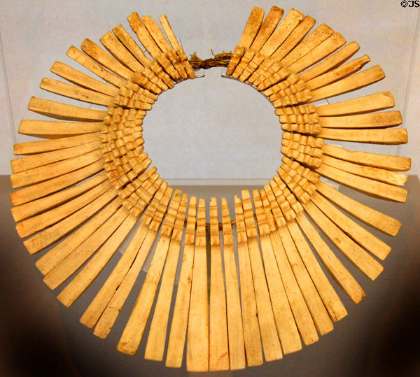 Coclé shell necklace or gorget (700-1000) from Pacific coast of Panama at Dumbarton Oaks Museum. Washington, DC.