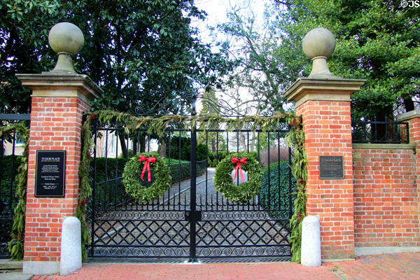 Gates of Tudor Place. Washington, DC.