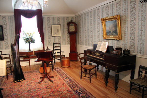 Rhode Island Period Exhibition Room of musical instruments at DAR Memorial Continental Hall. Washington, DC.