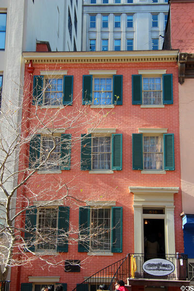 House Where Lincoln Died across the street from Ford's Theater run by National Parks Service. Washington, DC.