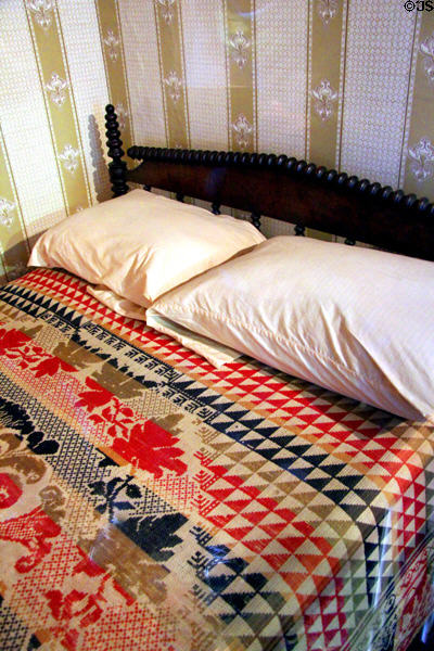 Bed similar to one in which Lincoln died at House Where Lincoln Died (April 15, 1865 at 7:22 AM). Washington, DC.