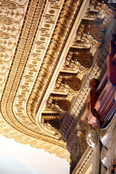 Parlor ceiling moldings at Christian Heurich Mansion. Washington, DC.