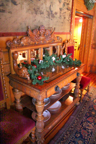 Dining room sideboard at Christian Heurich Mansion. Washington, DC.