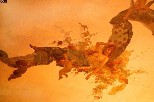 Bedroom ceiling painting at Christian Heurich Mansion. Washington, DC.