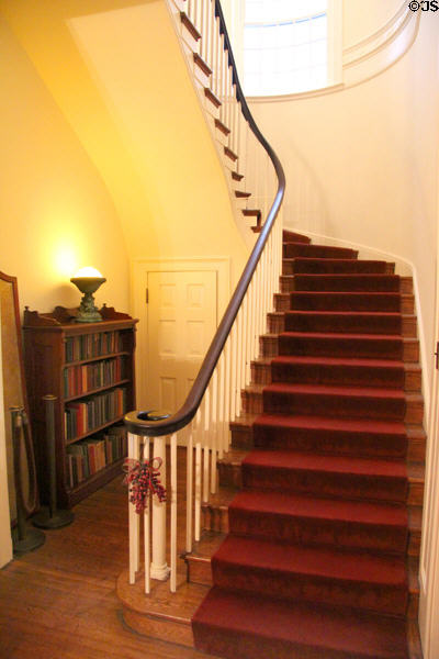 Upstairs stair case at Woodrow Wilson House. Washington, DC.