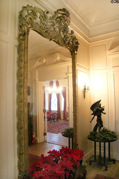 Hall mirror purchased by President Buchanan for Executive Mansion & sold off by President Lincoln at Woodrow Wilson House. Washington, DC.