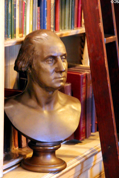 Bust of George Washington after Houdon in Library at Woodrow Wilson House. Washington, DC.