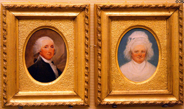 Portraits of George & Martha Washington (c1793) by John Trumbull at National Museum of American History. Washington, DC.