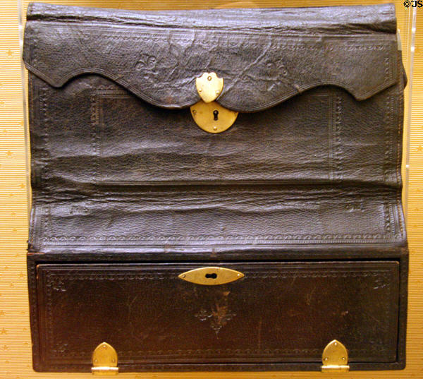 George Washington's portable writing case used during Revolutionary War at National Museum of American History. Washington, DC.