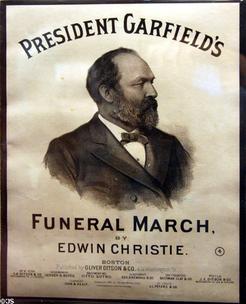 President Garfield's Funeral March sheet music (1881) by Edwin Christie at National Museum of American History. Washington, DC.