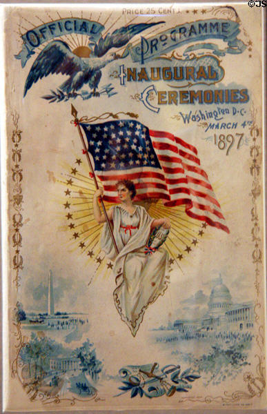 William McKinley Inaugural Ceremonies Programme (March 4, 1897) at National Museum of American History. Washington, DC.