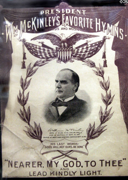 President William McKinley's Favorite Hymns published after his assassination at National Museum of American History. Washington, DC.