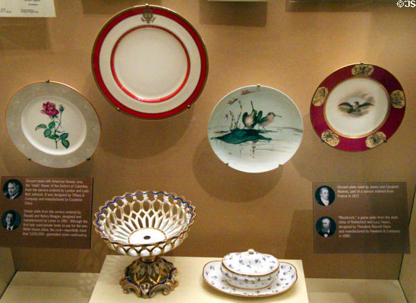 Collection of Presidential China at National Museum of American History. Washington, DC.