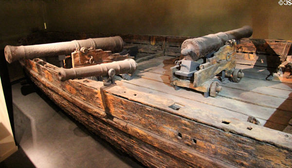 Canons of Gunboat Philadelphia at National Museum of American History. Washington, DC.