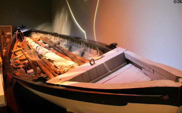 Whaleboat used to chase & kill whales at National Museum of American History. Washington, DC.