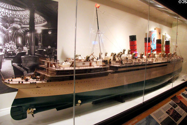 Model of The Mauretania (1920s) at National Museum of American History. Washington, DC.