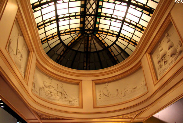 Skylight & plaster panels from R.M.S. Majestic (1890s) at National Museum of American History. Washington, DC.